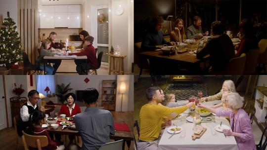 【合集】朋友家庭聚餐视频素材模板下载