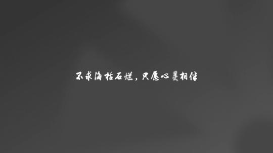 温馨光影微电影片尾字幕