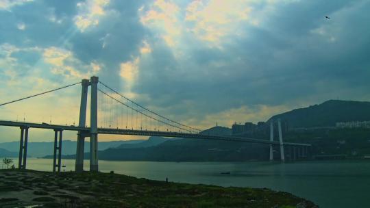 城市建筑长江桥梁视频素材模板下载