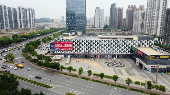 广州南沙区 南沙城商业中心航拍视频素材模板下载