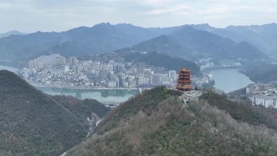 4k高清安康紫阳文笔山