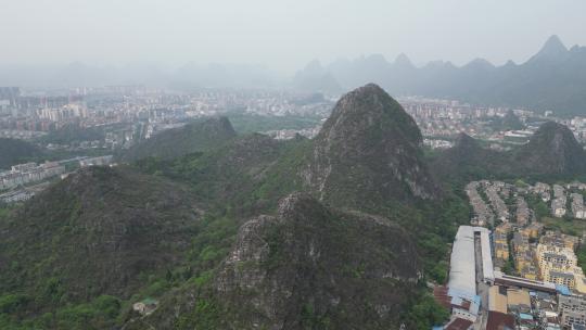 广西桂林西山4A景区航拍