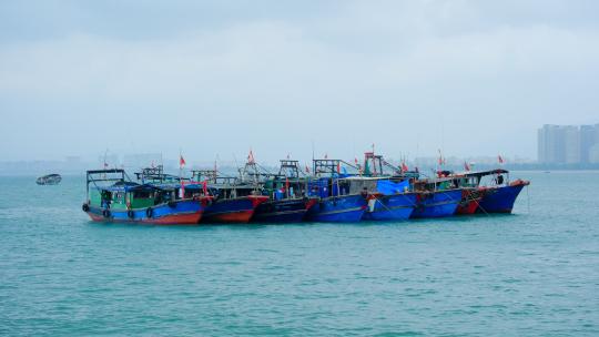 海上渔船 渔港 捕鱼捕捞视频素材模板下载