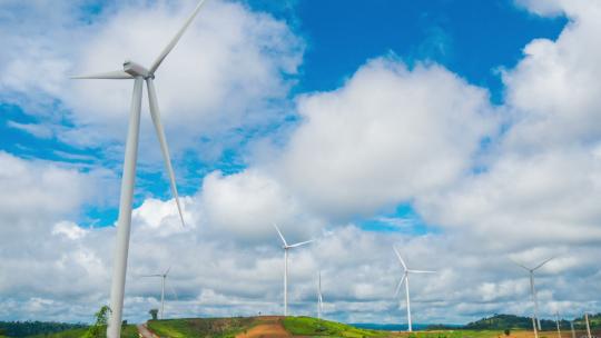 碳中和碳达峰草原风电风力发电