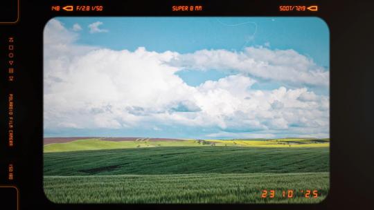 复古做旧老电影胶片效果小清新照片动画