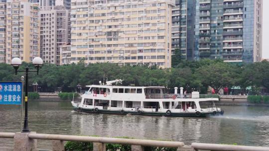 【4K50P】广州水上轮船停靠码头视频素材模板下载
