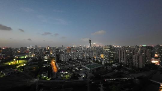 上海徐汇区清晨延时风光