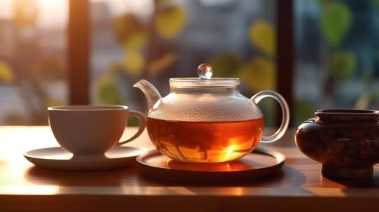 茶壶红茶茶杯茶水饮品茶道泡茶叶倒茶热茶视频素材模板下载