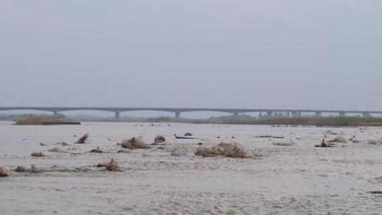 洪水 黄河视频素材模板下载