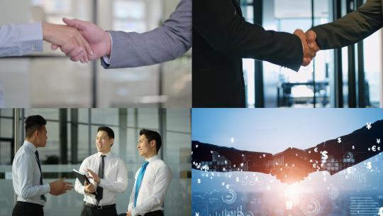 【合集】商务谈判 合作 握手