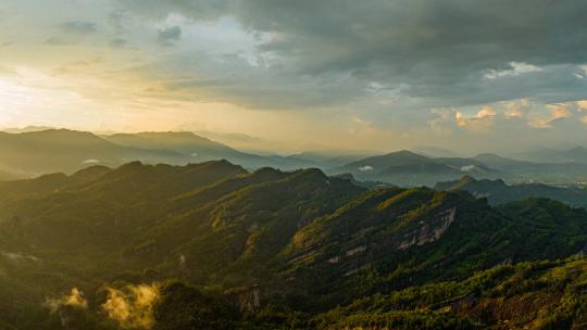 【4K】武夷山景区航拍日落延时