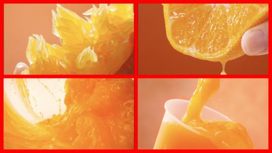水果橘子橙子橙汁高清在线视频素材下载