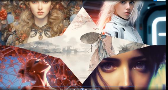 AI 绘画展示 视频模板 人工智能 相册