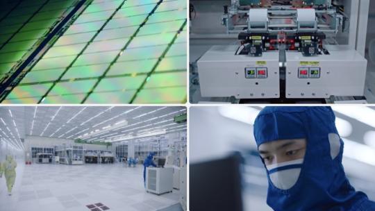 手机生产流水线 手机屏幕检验流水线高清在线视频素材下载