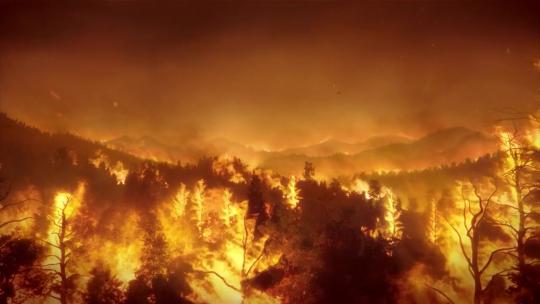 森林大火火灾视频素材模板下载