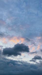 傍晚天空云朵延时摄影
