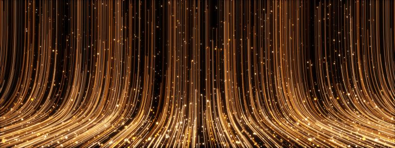 金色唯美线条-alpha透明通道