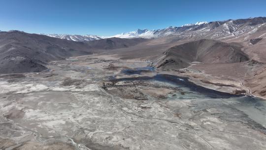 西藏定结县湿地公园航拍高原湿地航拍视频素材模板下载