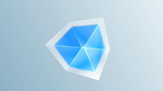 蓝白色科技立方体