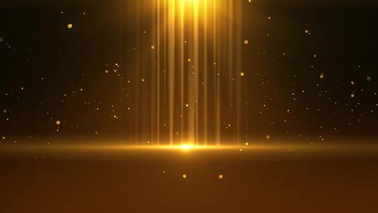 4k金色粒子海平面背景AE模板