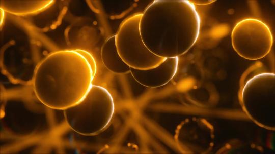 金原子碳原子内部结构中子质子电子视频素材模板下载