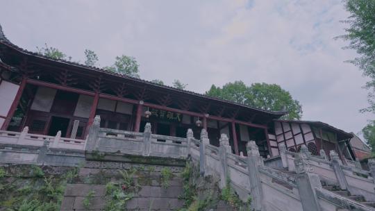 冲相寺寺庙古建筑空镜