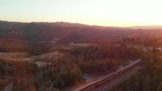 葡萄牙乡村的日落。