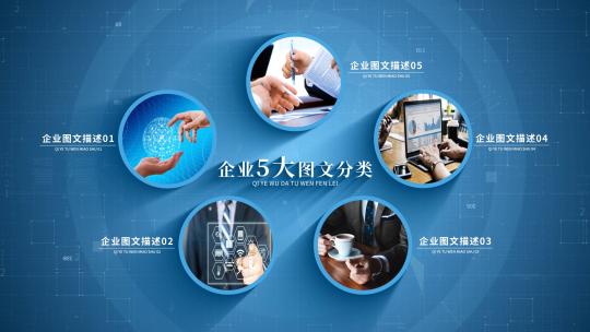 企业图文五大分类AE模板