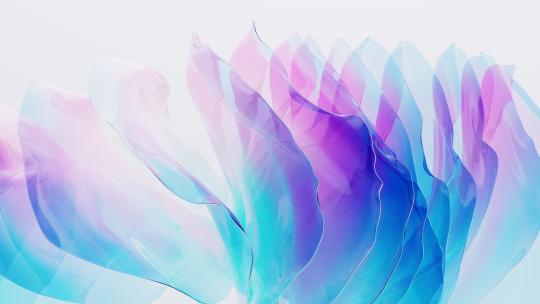 多层玻璃渐变曲面3D渲染