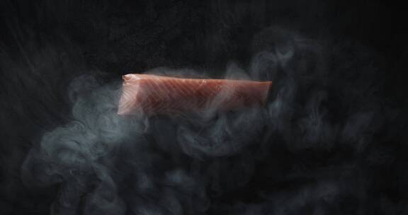 三文鱼烹饪创意镜头