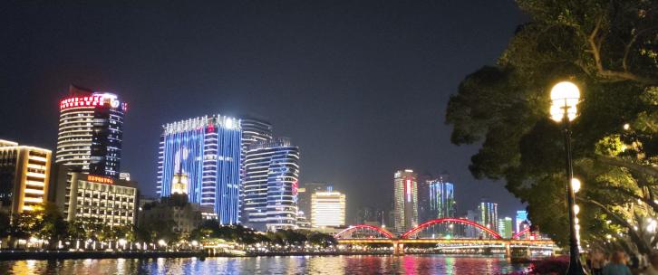 珠江夜景解放桥