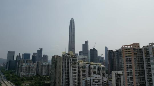 深圳福田CBD金融中心商区航拍镜头4K