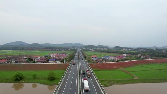 京广澳高速公路湖南衡东路段航拍