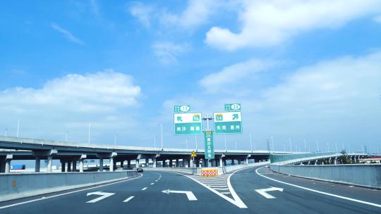 高速公路开车路上风景4k视频素材