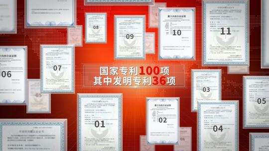红色党政专利证书展示