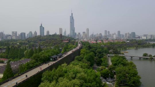 4k 航拍江苏南京城市建筑天际线视频素材模板下载