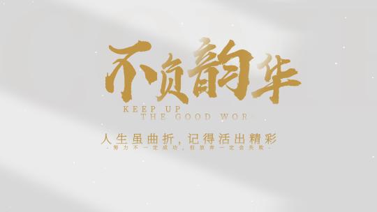 简约意境金色文字金融标题片花片头