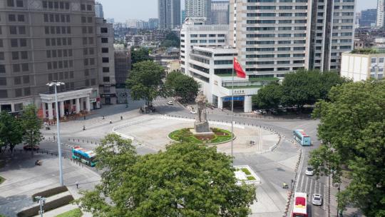 广州解放纪念像 海珠广场 航拍