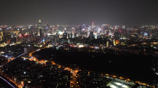 昆明五华区夜景航拍