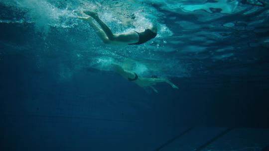 运动员在泳池游泳视频素材模板下载