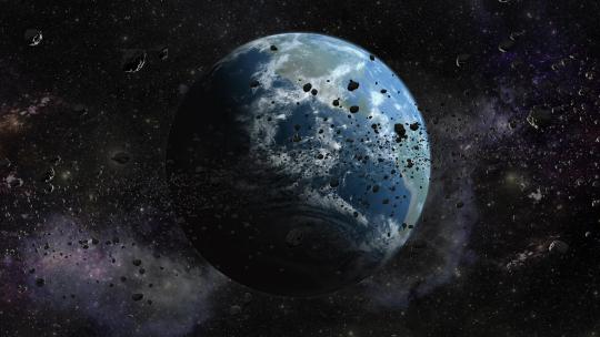 太空星云行星陨石银河星球动画 (2)视频素材模板下载