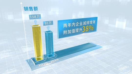 高端数据柱状图亮调版高清AE视频素材下载