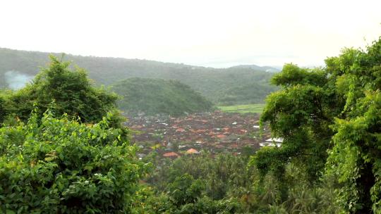 巴厘岛特色村庄航拍视频素材模板下载