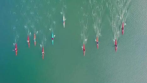 水上运动皮划艇赛艇比赛视频素材模板下载