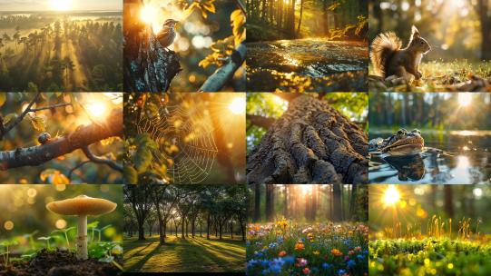 大森林的动物高清在线视频素材下载