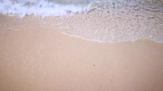 海浪拍打海滩视频素材模板下载