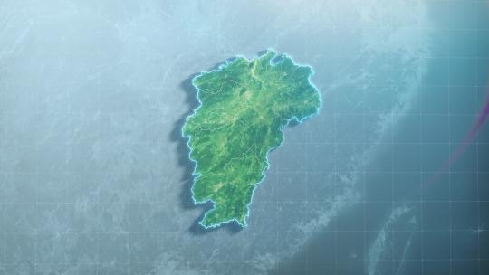 简约大气亮色江西地图辐射