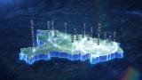 13 科技蓝暗调三维卫星地图 - 湖北省高清AE视频素材下载
