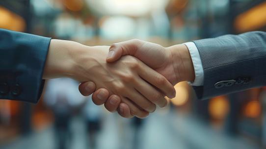 商业握手合作商务合作握手