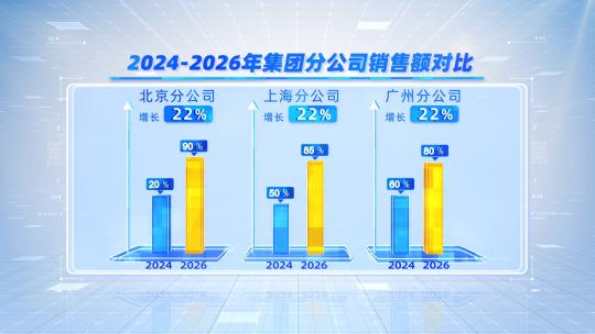 简介干净科技感图表柱状图数据展示